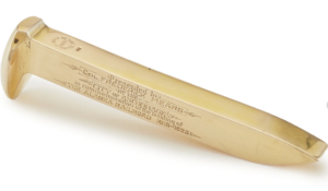 Anchorage Museum among Alaskans combining to win auction for Alaska Railroad’s golden spike