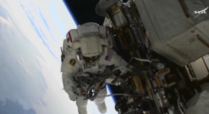 NASA’s 2 stuck astronauts take their first spacewalk together