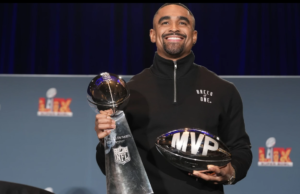 Jalen Hurts’ rocky road leads to a Super Bowl MVP award