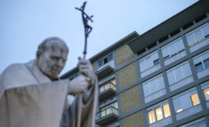 Pope spends quiet first night in hospital, continues drug therapy and reads papers, Vatican says