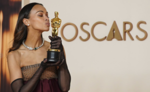 Zoe Saldaña wins first Oscar, sweeping awards season as best supporting actress in ‘Emilia Pérez’