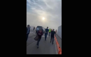 American Airlines Boeing 737 catches fire at Denver airport