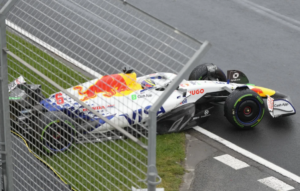 Rookie Isack Hadjar crashes on formation lap and delays start of F1 Australian GP