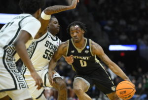 Bryant guard Earl Timberlake gives the Bulldogs their One Bloody Moment in March Madness