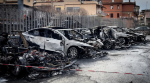 Fire at Tesla dealership near Rome destroys 17 cars