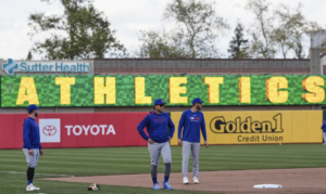 Athletics bat boy Stewart Thalblum takes down drone in left field