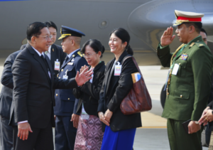 Head of Myanmar’s military government visits Thailand in rare trip abroad