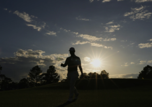 Masters marker creates a buzz on social media from golf fans wishing they could take his place
