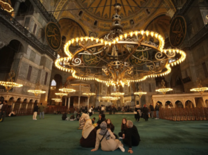 Historic domes of Hagia Sophia are renovated to protect the landmark from earthquakes