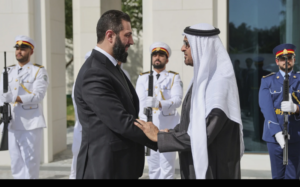 Syria’s new leader makes his first visit to the United Arab Emirates