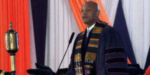 Maryland Gov. Wes Moore, a rising Democratic star, leans into a sense of national pride as the party searches for new vision