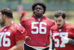 Bucs rookie Desmond Watson, at 430-plus pounds, wants to make people forget his size