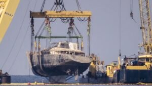 Sunken Bayesian superyacht lifted from waters off Sicily as salvage operation completed